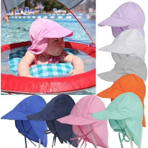 MYZW Baby Sun Hat Anti-UV Solid Cap Kids Beach Outdoor Gorras Children Panama Unisex Infant Caps Headwear
