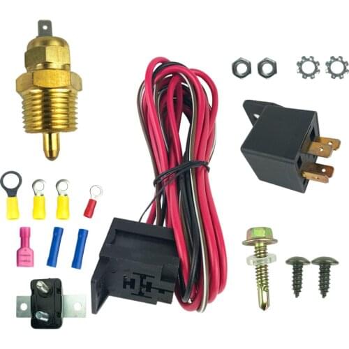 Electric Fan Wiring Install Kit Complete Thermostat 50 Amp Relay 185 SBC BB