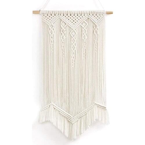 Macrame Wall Hanging, Woven Boho Wall Hangings, Cotton Handmade Wall Hanging Decor for Bedroom Living Room Gallery