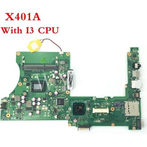 X401A with I3 CPU mainboard HM76 For ASUS X501A X401A X301A laptop motherboard 90R-NNOMB1600U 100%Tested