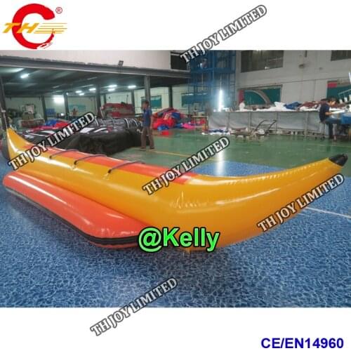 3/4/5 seats custom made inflatable water banana boat free shipping to door