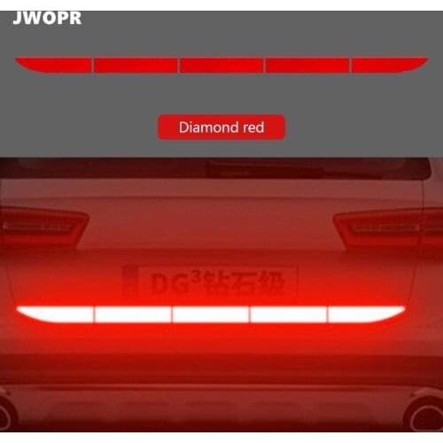 Car Reflective Tape Safety Scratch-resistant Warning Strips Trunk Body Decoration Stickers Auto Parts Car Accessories