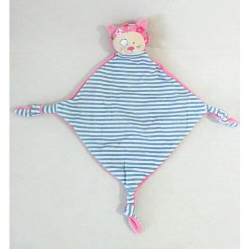 Biwan Cat Handkerchief 18*18cm Soft Cute Design Baby Embroidered Burp Cloth Animals Hanging Bib Childrens Birthday Gifts