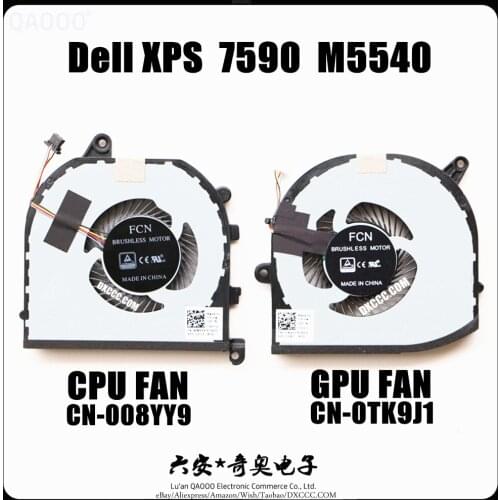 Laptop Cooling Fan For Dell XPS 15 (2019) 7590 M5540 Cpu & Gpu Cooling Fan