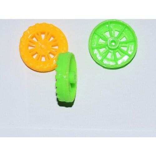 10/100pcs 2x20mm rc car robot plastic Wheel tamiya/toy car wheel Toy Accessories Technology Model Parts/baby toys 202AH