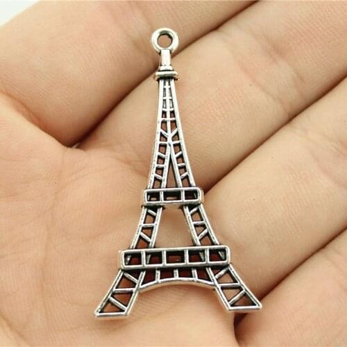 10pcs Eiffel Tower Pendant Charms Jewelry Making Jewelry Finding 2 Colors Antique Bronze Color 44x24mm