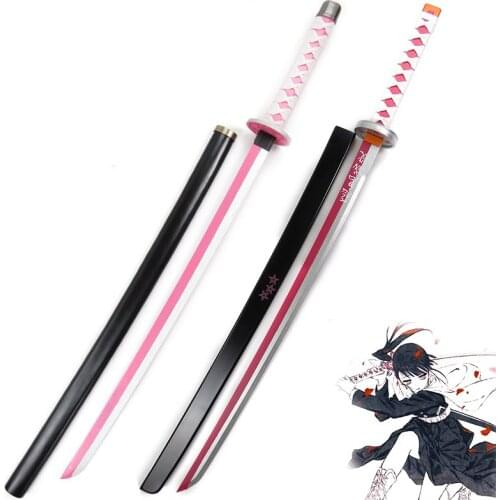 Anime Demon Slayer: Kimetsu No Yaiba Cosplay Props Tsuyuri Kanawo Wooden Sword Weapons Prop for Halloween Cosplay