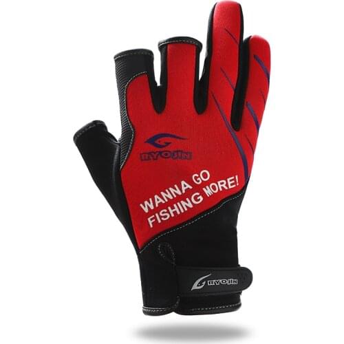 Fishing Gloves Three Fingers Autumn Winter Men Women Fishing Glove Warm Outdoor Fishing Glove Three Finger Cut
