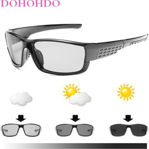 DOHOHDO Mens Driver Polarized Photochromic Sunglasses Men Women Sun Glasses For Man Female Driving Goggles Clear Chameleon Lens