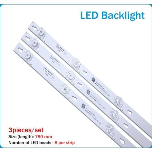 LED backlight strip 8 lamp for TCL 43"TV D43A810 L43F1B L43P1A-F 43HR330M08A2 V5 Shine0n 2D02636 DS-4C-LB4308-HR02J