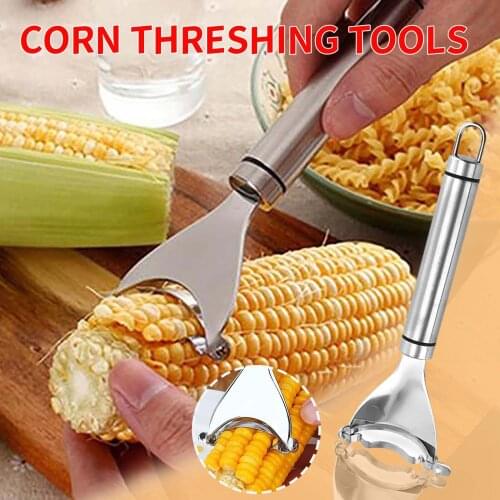 2pcs Corn Peeler Stripper Cob Stainless Steel Corn Stripper Planing Corn Thresher Corn Cutter Kitchen Gadgets Free Shopping