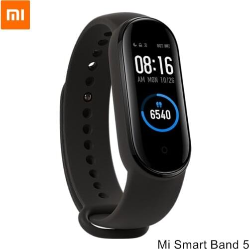 In Stock Original Xiaomi Mi Smart Band 5 Fitness Bracelet AMOLED Color Screen Heart Rate Monitor Miband 5 Sport Smart Band