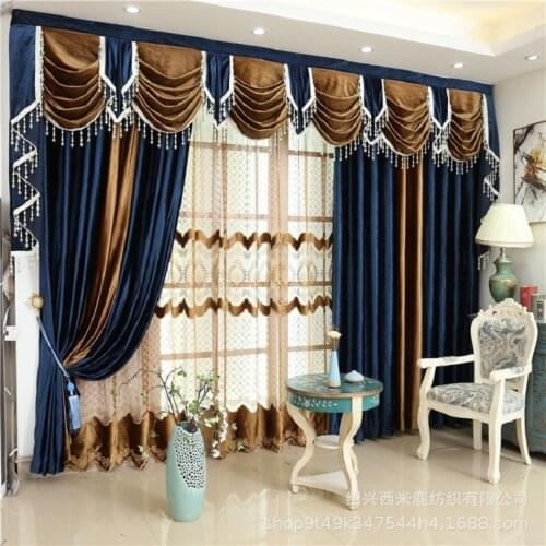European-style Curtains Italian Velvet Curtain Curtains Screens Are Suitable for Bedroom and Living Room Light Luxury Curtains