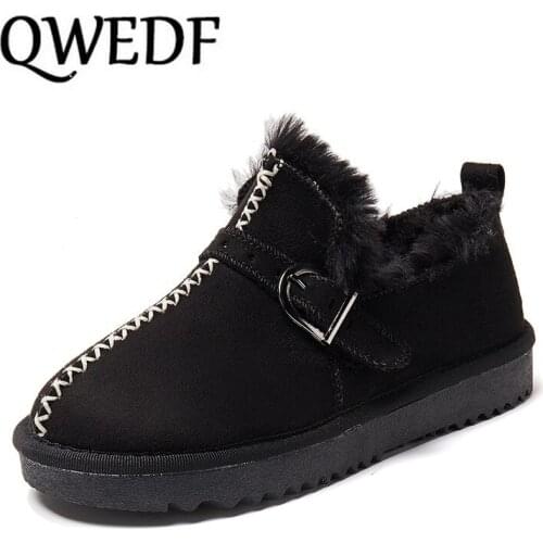 Women Boots Warm Plush Snow Boots Faux Suede Winter Shoes Woman Botines Classic Winter Boots For Female Ankle Botas Mujer X14-65