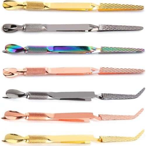 1PC Multifunctional Curve Nail Pinching Clips Cuticle Pusher Dead Skin Remover UV Gel Extension Acrylic Nail Pincher Manicure