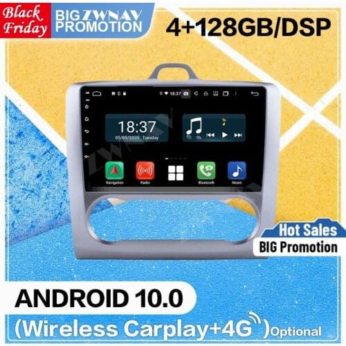 128G Carplay Android 10.0 screen Car DVD Player for Ford focus 2007 2008 2009 2010 2011 BT GPS Auto Audio Radio Stereo Head unit