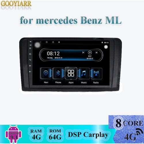 1Din 8core RAM4G ROM64G Android10 stereo radio Car multimedia player For Mercedes Benz ML350 ML300 ML450 GL350 GL400 GL450
