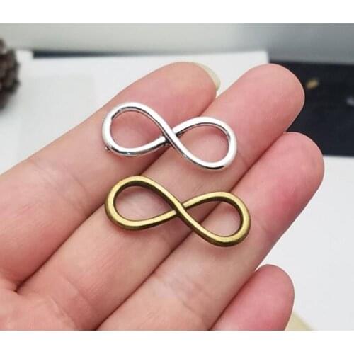 20pcs/lot--30x12mm, Antique bronze/silver plated Infinity Charms,DIY supplies, Jewelry accessories