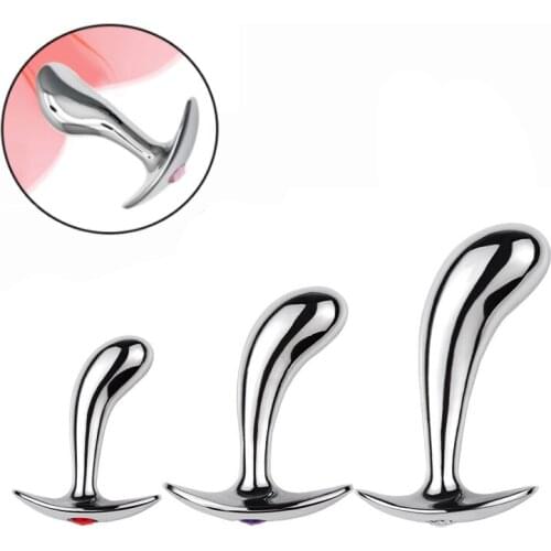 3pcs/set stainless steel anal plug Crystal Jewelry Round Butt Plug Stimulator Sex Toys Dildo Anal Plug Adult Game G-spot massage