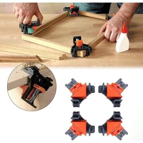 4pcs 90 Degree Right Angle Clamp Fixing Clips Picture Frame Corner Clamp Woodworking Hand Tool Angle Clamps Pipe Clamp