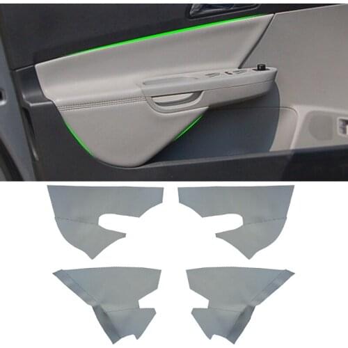4Pcs Car Door Armrest Panel Microfiber Leather Protection Cover Trim Accessories for Passat B6 2006-2010