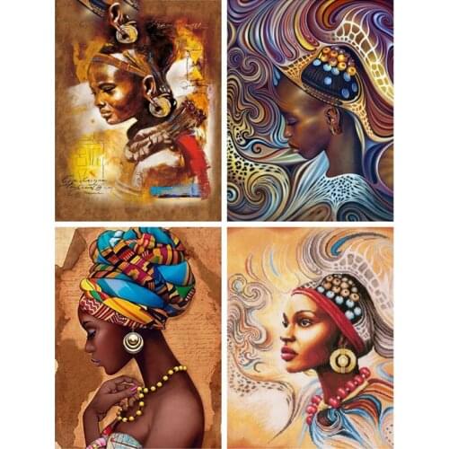 5D Diamond Painting Portrait South African Girl Diamond Embroidery Cross Stitch Needlework Rhinestone Mosaic Home Decor Gift