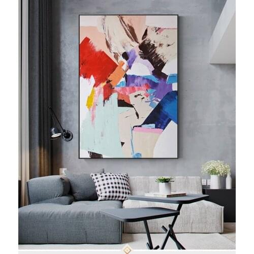 Abstract Color Splash Canvas Painting Poster Print Unique Decor Wall Art Picture For Living Room Bedroom DinningRoom Aisle Lobby