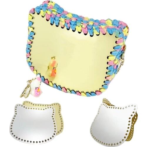 DIY Acrylic Board Double-sided Cat Mirror Pane Reflective Bag Accessories Hand-woven Crochet Purse Hand Made Material Parts