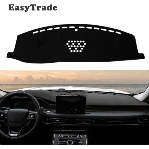 For Lincoln Aviator 2020 2021 Accessories Flannel Car Dashboard Cover Dash Mats Pad Non-slip Sun Shade Pad Carpet Mat
