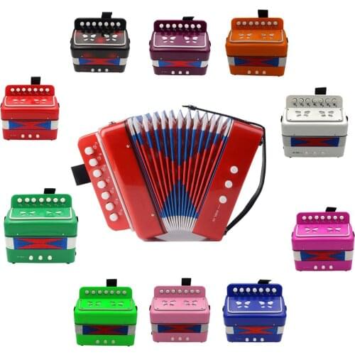 Free shipping!7 Keys 2 Bass Kids Children Accordion Educational toy Accordion 3+ ages Accordion (9 colors optional)