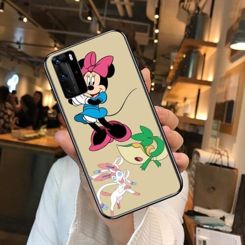 2021 Mickey Mouse Phone Case For Huawei P40 p30 P20 10 9 8 Lite E Pro Plus Black Etui Coque Painting Hoesjes comic fas