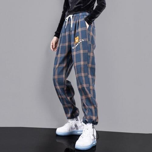 EACHIN Women's Velvet Trousers
