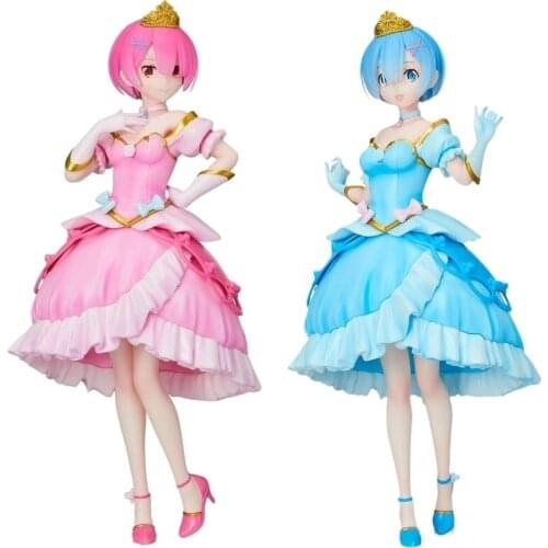 23CM Re:Life In A Different World From Zero RAM REM Pretty Princess PVC Action Figure Collection Toys Gifts