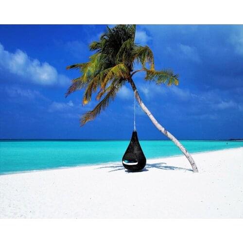 GATYZTORY Painting By Numbers For Adults Blue Sea Oil Paints By Number Color Canvas Kits Landscape Pictures Home Decorationation