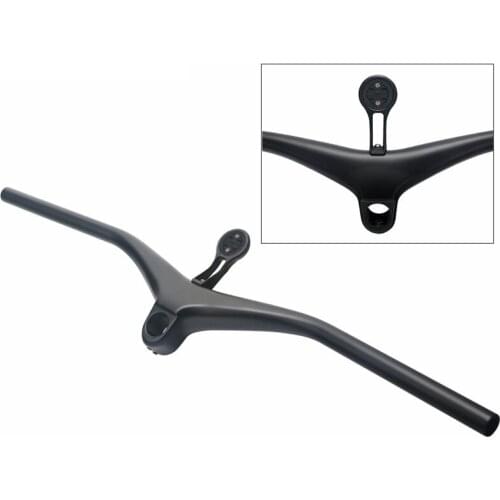 High carbon fiber XC bicycle mountain integrated straight handlebar -17 degree stem-shaped MTB bicycle parts weight 320 grams