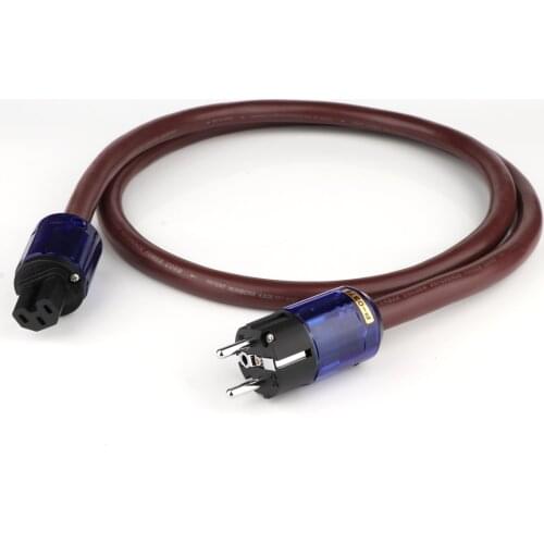 Hifi audio Reiticcse pure copper power cable with P-037E/C-037 EU connectors EU version power cord schuko power connector