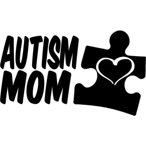 Creative Autistic Mother Car Sticker Pvc Personalized Sunscreen Decal Laptop Luggage Motorcycle Auto Decoration, 14cm*8cm