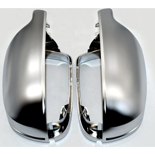 Matte Chrome Rearview Mirror Shells Cover Protection Cap Car Styling Shell Side Mirror Shell Covers For Audi A3 A4 A5 B8.5