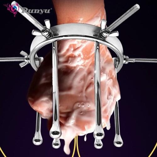 Metal Adjustable Huge Anal Toys Extreme Vaginal Anus Dilator Vaginal Speculum Big Butt Plug Adult Erotic Sex Toys For Men Women