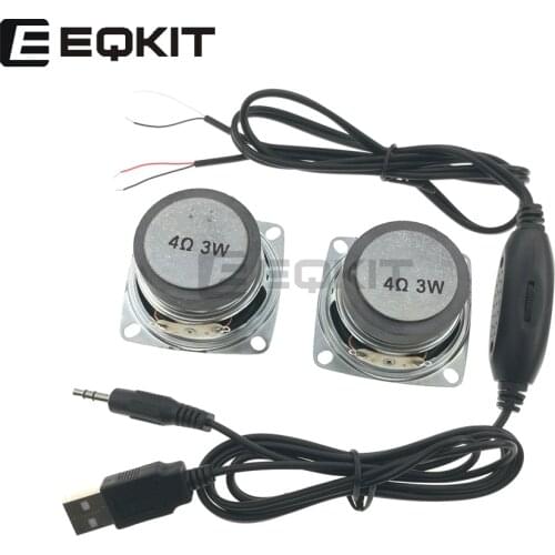 Eqkit speaker box 3W Mini amplifier 3W speaker diy speaker box diy audio amplifier USB power amplifier Simple speaker kit