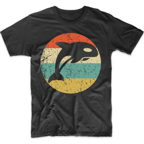 Fashion Retro Orca Whale Killer Whale Icon T-Shirt. Summer Cotton O-Neck Short Sleeve Mens T Shirt New S-3XL