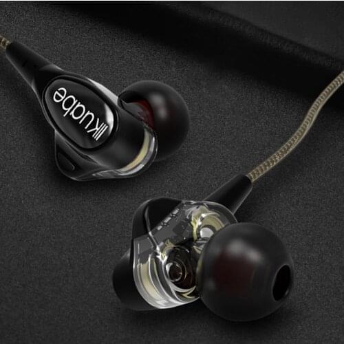 Kuabe s600 HIFI Heavy Bass Sport Earbuds Wired In-ear Earphones with Microphone