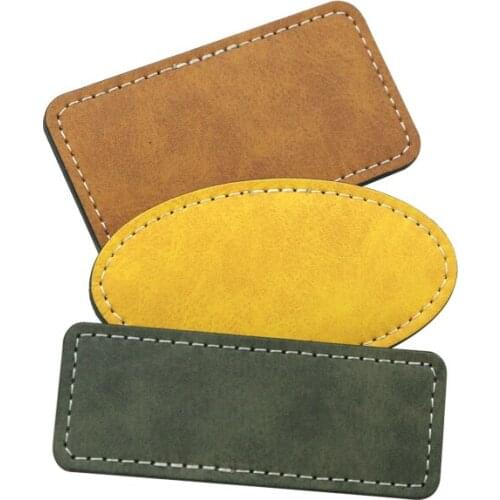 NEW BADGE 20pcs/lot Blank Sublimation High-quality PU Leather Badge Name Tags heat transfer print Name Tag DIY consumables Print