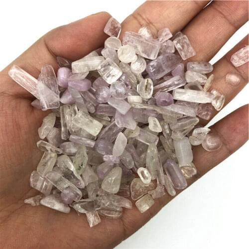 Wholesale 50g 5-7mm Natural Tumbled Spodumene Quartz Crystal Bulk Stone Reiki Healing Decoration Natural Quartz Crystals