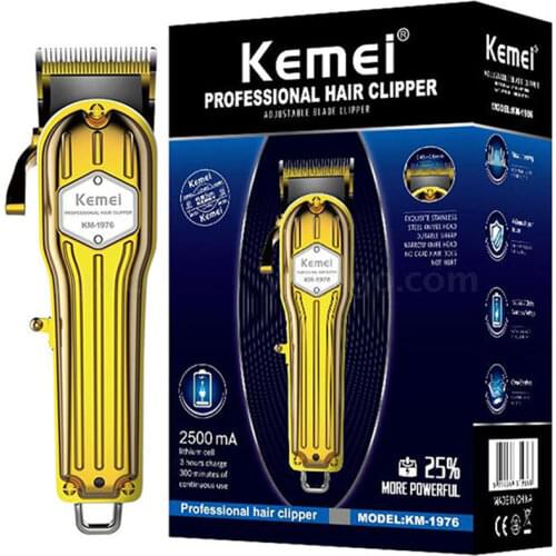 Original rechargeable adjustable hair clipper metal housing hair trimmer electric beard fading blending hair cutting tool