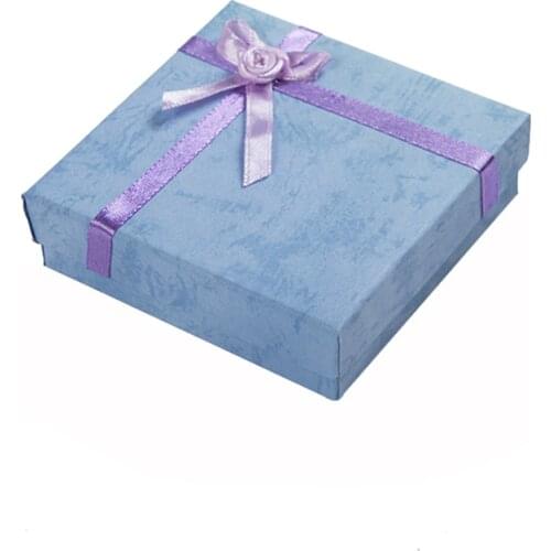 24pcs Jewelry Gift Box 9x9x2.5cm Red Jewellery Sets Box for Necklace Earrings Ring Case Packaging Display Wholesale