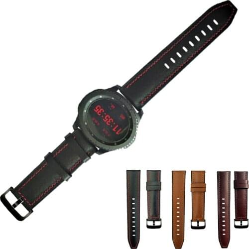 22mm sport Strap for Samsung Galaxy watch 46mm SM-R800 smart watch bracelet Band Men Silione+ Leather watchband for Gear S3 Belt
