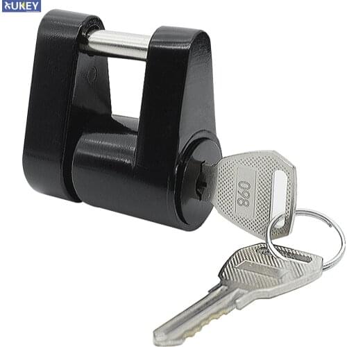 Trailer Hitch Coupler Lock Heavy-Duty Hook Lock Anti-theft Durable Trailer Coupler Padlock Repalcement Parts Security Protector