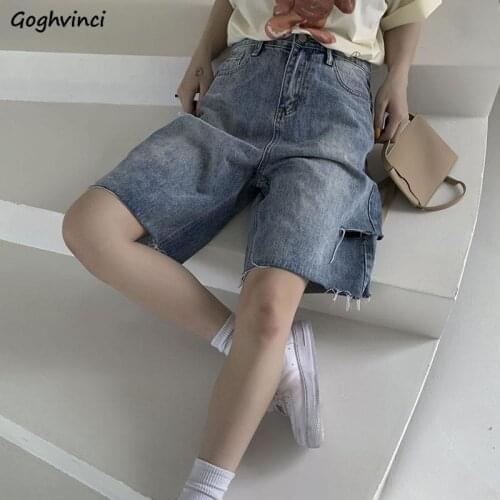 Shorts Women Blue Hole Fashionable Patchwork Chic Fashion Female Denim Trousers Korean Style All-match Summer Streetwear Empire