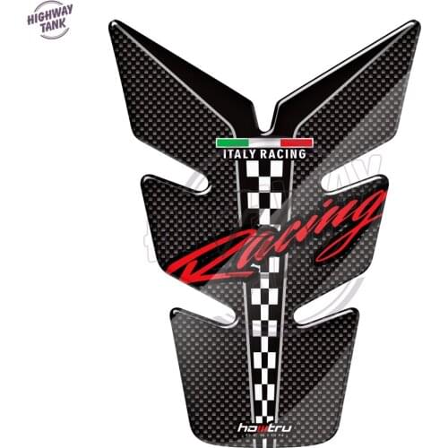 Universal 3D Resin Motorcycle Gas Fuel Oil Tank Pad Protector Decals Carbon-look